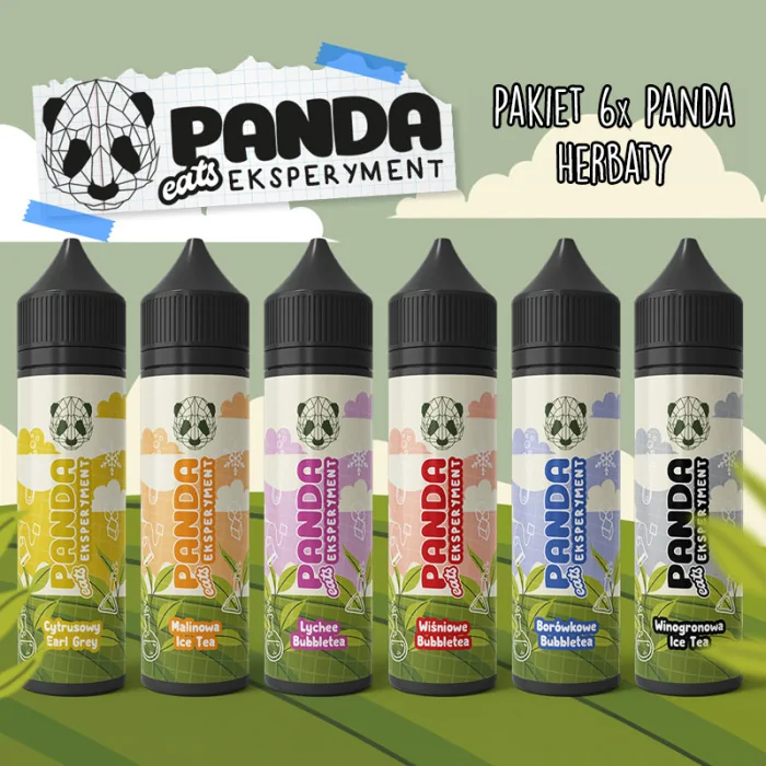 Pakiet 6x Panda Eksperyment Herbaty Longfill 10 ml